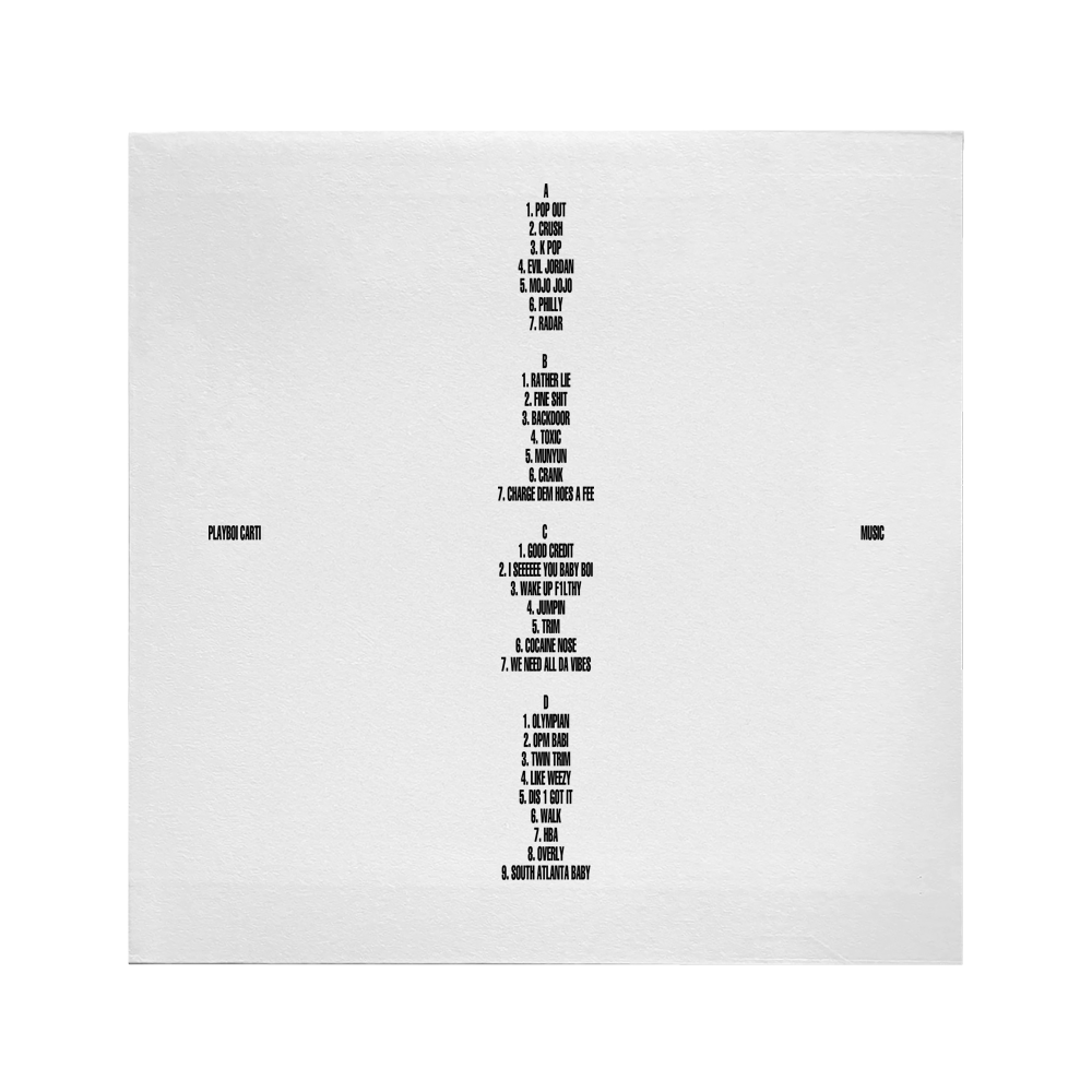 Playboi Carti - MUSIC White Vinyl